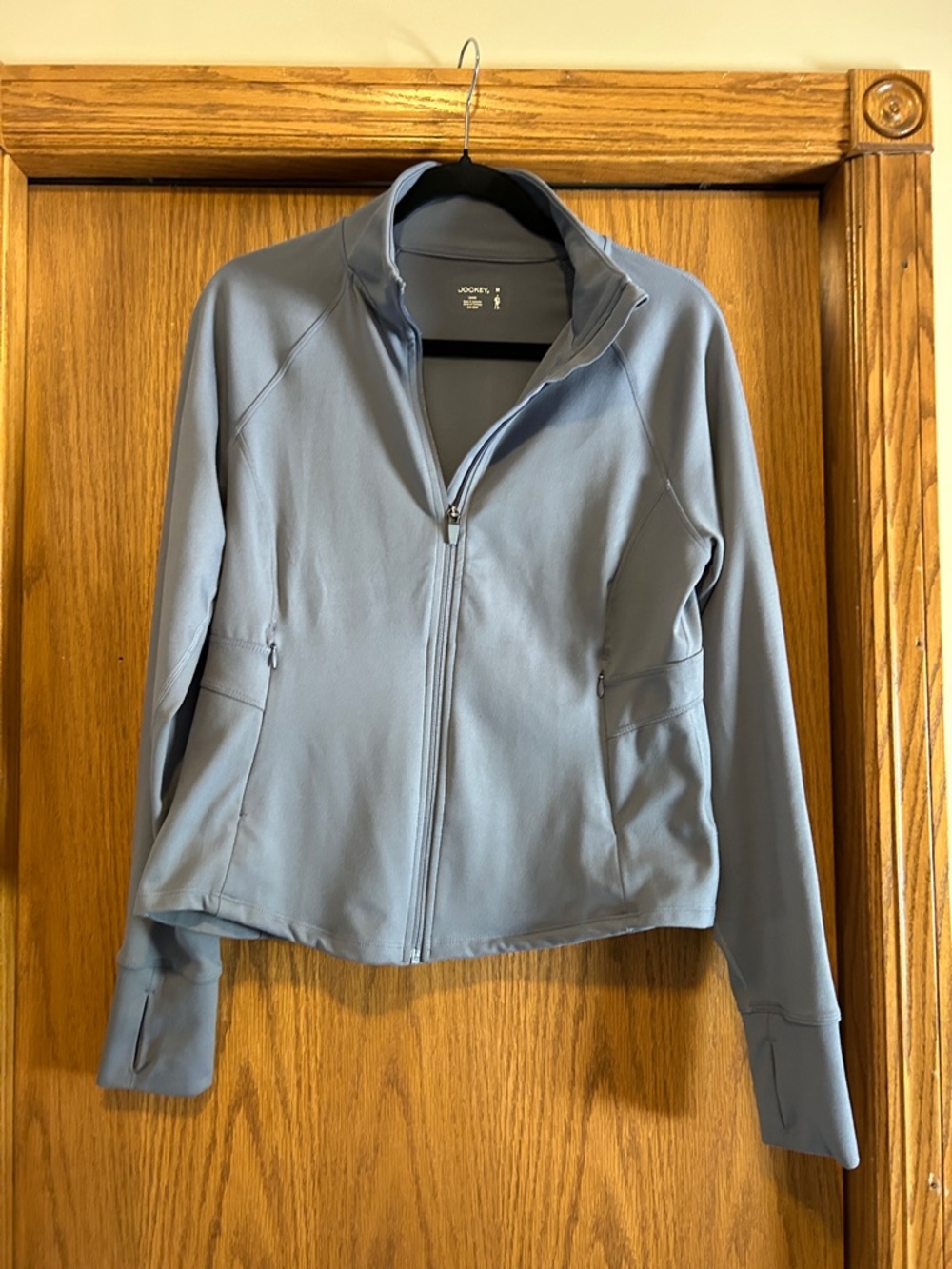 Jockey Women's Slate Blue Zip-Up Jacket- medium